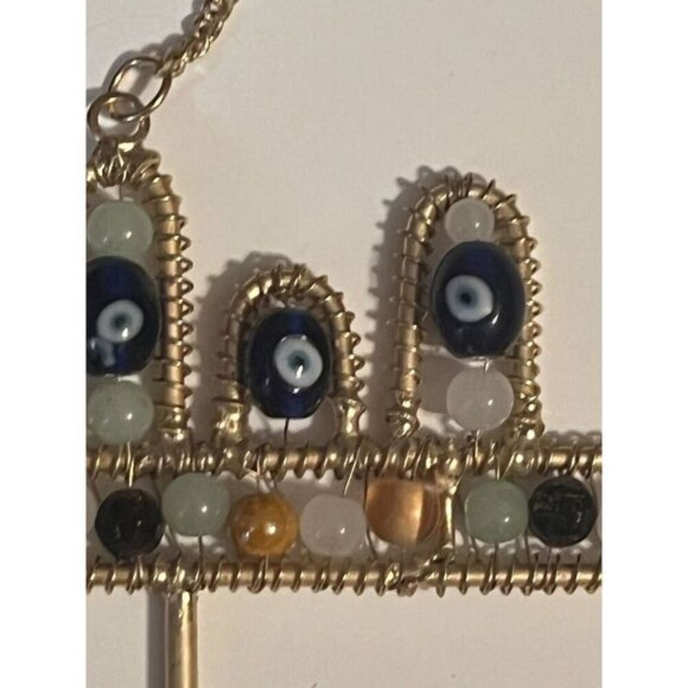 Earthbound Key Holder Hooks Wall Hanger With Evil Eye Beads And‎ More